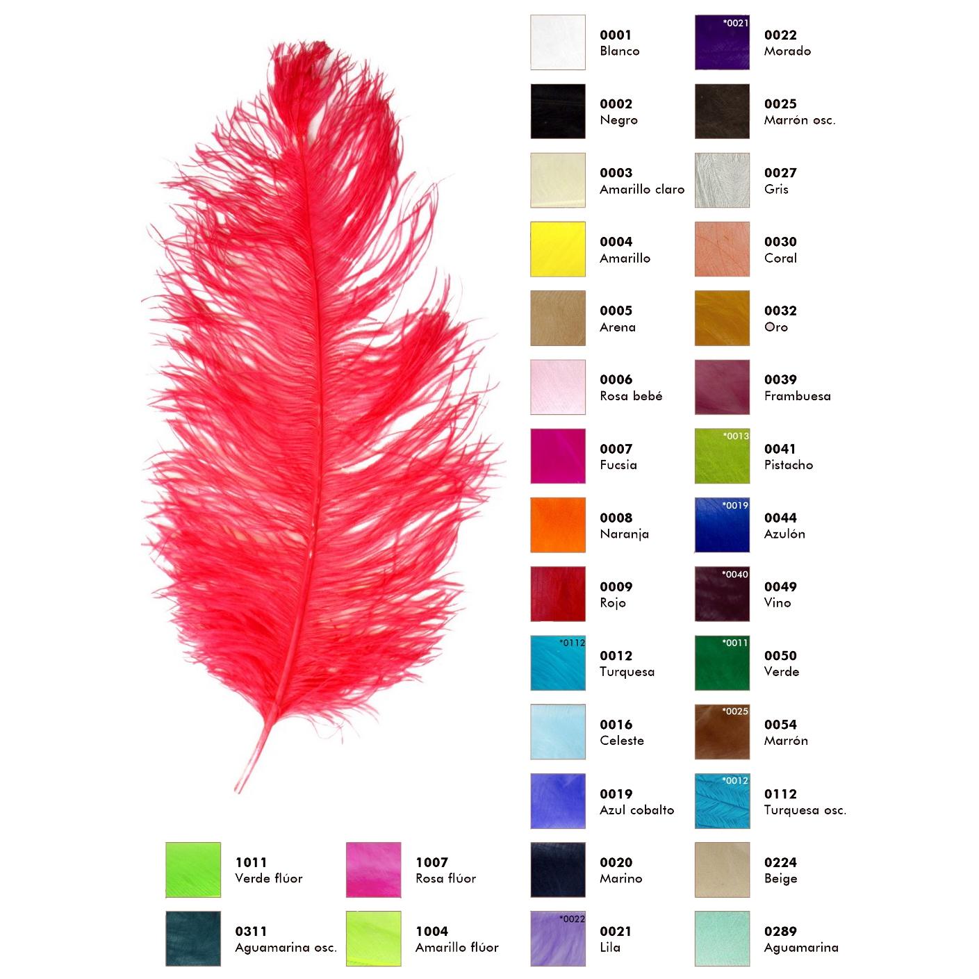Plumas de Avestruz, Rojo – Plumas de Avestruz cola 10 piezas