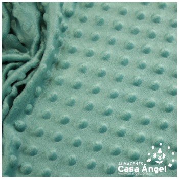 CORALINA VERDE MENTA CON TOPO EN RELIEVE SERIE MINKY 150cm