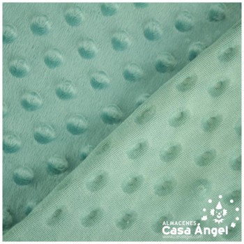 CORALINA VERDE MENTA CON TOPO EN RELIEVE SERIE MINKY 150cm