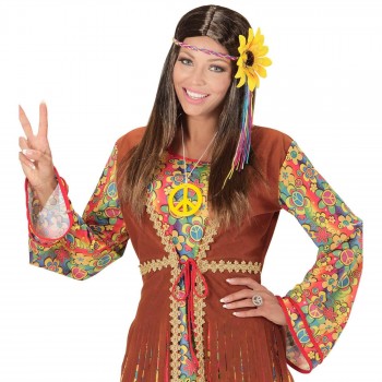 PELUCA HIPPIE GIRASOL CINTA CABEZA