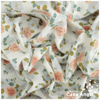 VIYELA ESTAMPADA DE ROSAS SERIE MITSURIN DE ROSAS 150cm