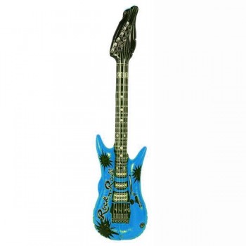 GUITARRA HINCHABLE ROCK'N ROLL AZUL 88cm