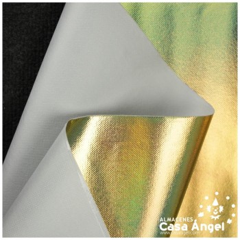 TNT PLASTIFICADO FOIL ORO HOLOGRAMA 100cm