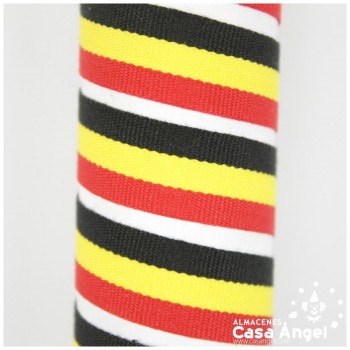 CINTA DE BANDERA DE PAÍSES FRANJAS ROJO AMARILLO NEGRO 15cm