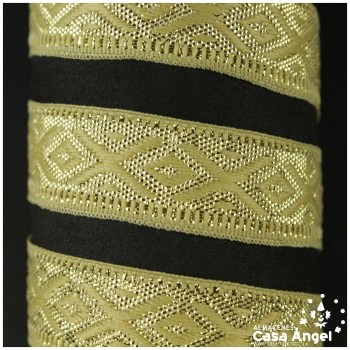 CINTA JACQUARD DE ROMBOS DORADOS