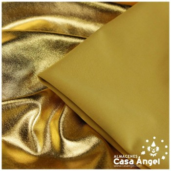 LYCRA DORADA CON CAPA DE FOIL EXTRABRILLO 150cm