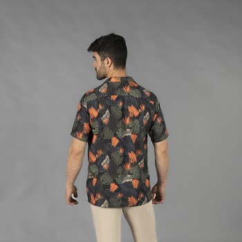 CAMISA DE HOMBRE CON CUELLO Y SOLAPA MODELO HAWAI