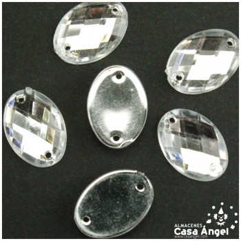 PIEDRAS ACRÍLICAS OVALADAS 18x13mm BOLSA 25uds