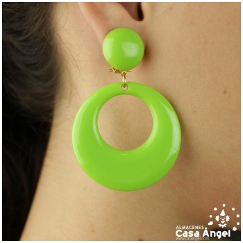 PENDIENTES DE AROS FLAMENCOS ADULTO 60x25mm