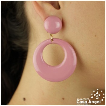 PENDIENTES DE AROS FLAMENCOS ADULTO 60x25mm