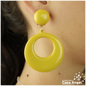 PENDIENTES DE AROS FLAMENCOS ADULTO 60x25mm