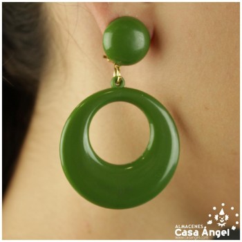 PENDIENTES DE AROS FLAMENCOS ADULTO 60x25mm