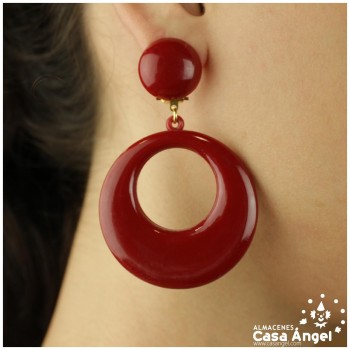 PENDIENTES DE AROS FLAMENCOS ADULTO 60x25mm