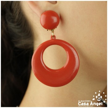 PENDIENTES DE AROS FLAMENCOS ADULTO 60x25mm