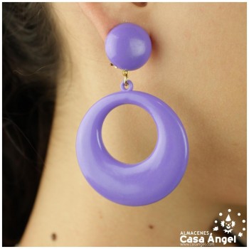 PENDIENTES DE AROS FLAMENCOS ADULTO 60x25mm