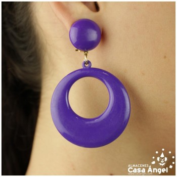 PENDIENTES DE AROS FLAMENCOS ADULTO 60x25mm