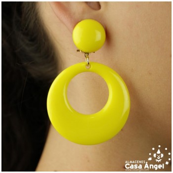 PENDIENTES DE AROS FLAMENCOS ADULTO 60x25mm