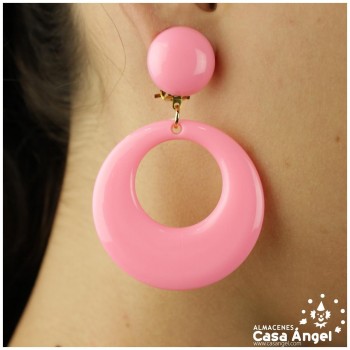 PENDIENTES DE AROS FLAMENCOS ADULTO 60x25mm