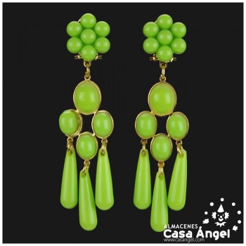 PENDIENTES COLGANTES DE PIEDRAS Y GOTAS