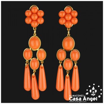 PENDIENTES COLGANTES DE PIEDRAS Y GOTAS