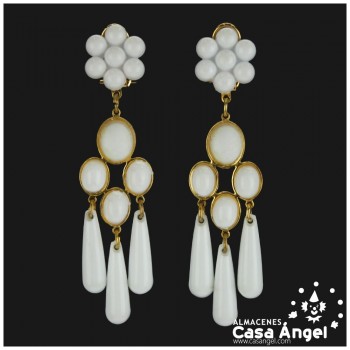 PENDIENTES COLGANTES DE PIEDRAS Y GOTAS