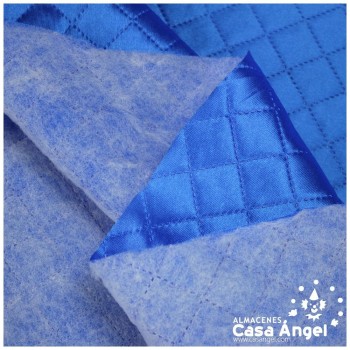 RASETE DE CARNAVAL AZUL ACOLCHADO EN ROMBOS 150cm