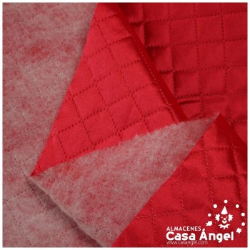 RASETE DE CARNAVAL ROJO ACOLCHADO EN ROMBOS 150cm