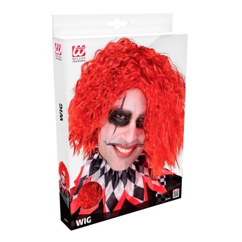 PELUCA DE PAYASO ROJO SINISTER EN CAJA