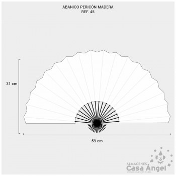 ABANICO PERICÓN MADERA AL NATURAL 59cm