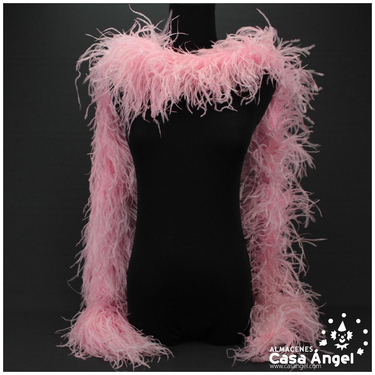 Boas de plumas de avestruz de 4 capas, más de 20 colores para recoger (rosa  intenso)