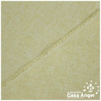 LONA JACQUARD BEIGE ARENA LAMÉ SERIE JERUSALÉN 280cm