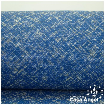 LONA JACQUARD AZUL TINTA LAMÉ SERIE JERUSALÉN 280cm