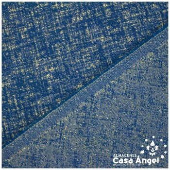 LONA JACQUARD AZUL TINTA LAMÉ SERIE JERUSALÉN 280cm