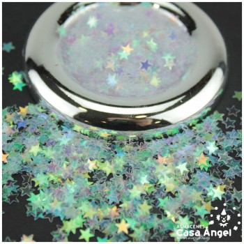 ESTRELLAS DE ESCARCHA TRANSPARENTE IRIS 50gr