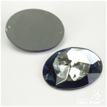 PIEDRAS CRISTAL MORADO CON AGUJEROS 40mm BOLSA 2uds