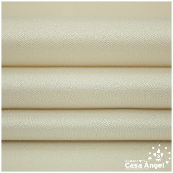 CRESPÓN ELÁSTICO CREMA SATINADO SERIE ALMENDRA 150cm