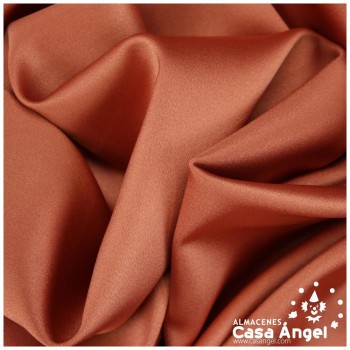 CRESPÓN ELÁSTICO NARANJA TEJA SATINADO SERIE ALMENDRA 150cm