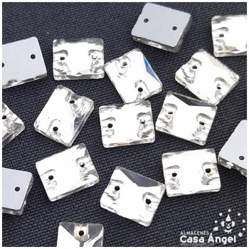 PIEDRA CRISTAL COSER RECTANGULAR 10mm BOLSA 20uds