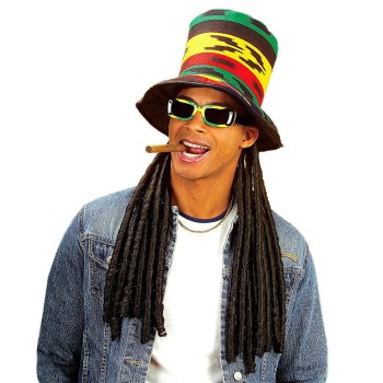 SOMBRERO COPA RASTA CON RASTAS