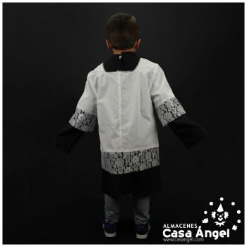 TRAJE DE MONAGUILLO NEGRO INFANTIL