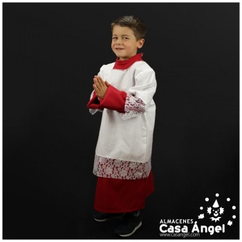 TRAJE DE MONAGUILLO ROJO INFANTIL