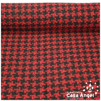 TEJIDO CHANEL PATAGALLO ROJO Y NEGRO 150cm