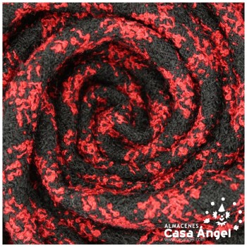 TEJIDO CHANEL PATAGALLO ROJO Y NEGRO 150cm