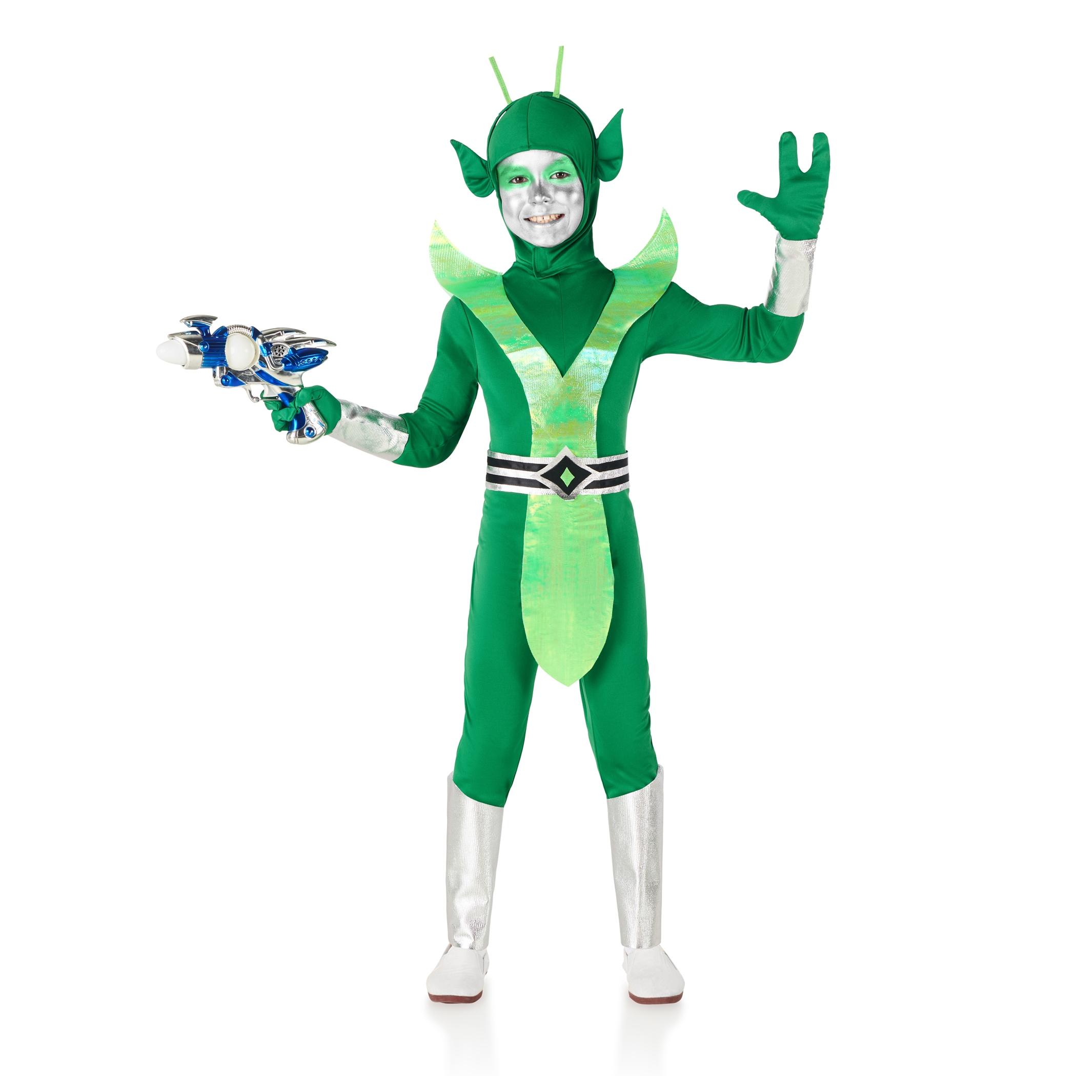 Disfraz de Extraterrestre verde y morado para mujer