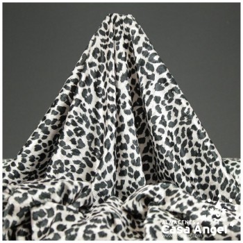 TERCIOPELO ESTAMPADA BLANCO Y NEGRO ANIMAL PRINT 150cm