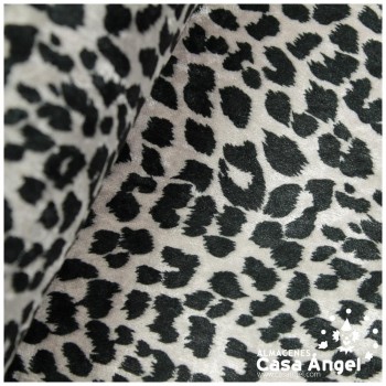 TERCIOPELO ESTAMPADA BLANCO Y NEGRO ANIMAL PRINT 150cm