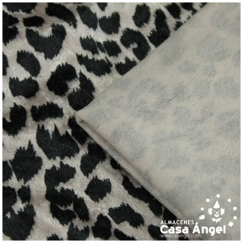 TERCIOPELO ESTAMPADA BLANCO Y NEGRO ANIMAL PRINT 150cm