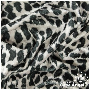 TERCIOPELO ESTAMPADA BLANCO Y NEGRO ANIMAL PRINT 150cm