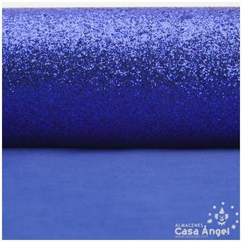 TELA DE PURPURINA AZUL EXTRA BRILLO 150cm