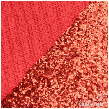 TELA DE PURPURINA ROJO EXTRA BRILLO 150cm